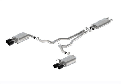 Ford Racing 2024 Mustang 5.0L Touring Non-Active Cat-Back Exhaust w/GT Valance - Black Tip M-5200-M5TBV