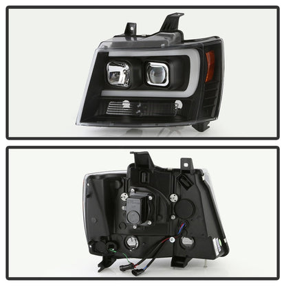 Spyder 07-14 Chevy Suburban/1500/2500/Tahoe V2 Projector Headlights All Blk PRO-YD-CSUB07V2-DRL-BKV2 5085986