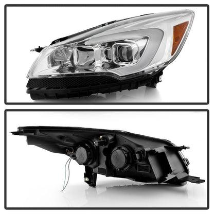 SPYDER xTune 13-16 Ford Escape 13-16 LED Light Bar Halogen Proj Headlights - Chrome (PRO-JH-FESCA13-LB-C) 9042928