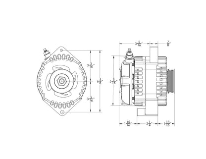 Mechman 240 Amp High Output Alternator 1988-1991 Honda Civic