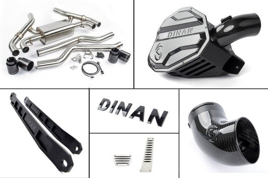 Dinan G2x M340i/M440i Experience Package (E) Carbon Intake / Black Exhaust / Turbo Inlet / Strut Braces / ZF8 Pedal Pads