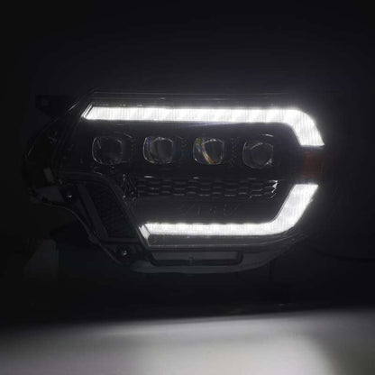 AlphaRex 12-15 Toyota Tacoma NOVA LED Proj Headlights Plank Style Black w/Activ Light/Seq Signal/DRL 880753 *Discontinued
