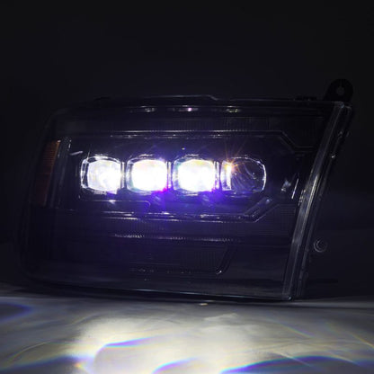 AlphaRex 09-18 Ram 2500 NOVA LED Proj Headlights Plank Style Alpha Blk w/Activ Light/Seq Signal/DRL 880557 *Discontinued