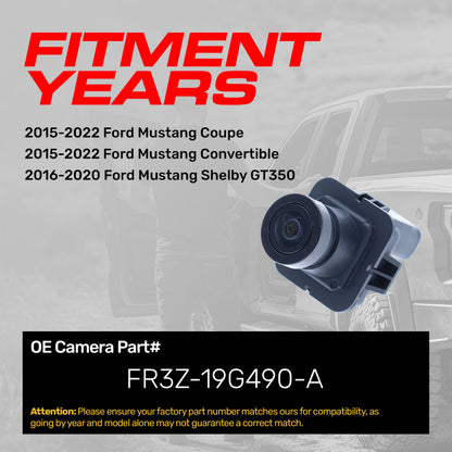 Ford Mustang Coupe (2015-2022), Mustang Convertible (2015-2022), Mustang Shelby GT350 (2016-2020) OEM Replacement Backup Camera OE Part # FR3Z-19G490-A