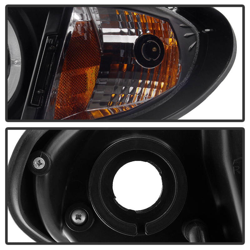 Spyder BMW E46 3-Series 02-05 4DR Projector Headlights 1PC LED Halo Blk PRO-YD-BMWE4602-4D-AM-BK 5042415