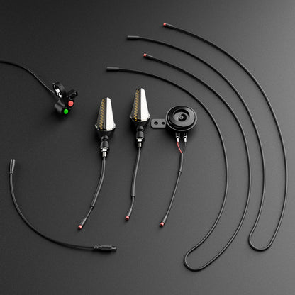 Red Flowing LED Turn Signal Lights Kit with Horn for Super73