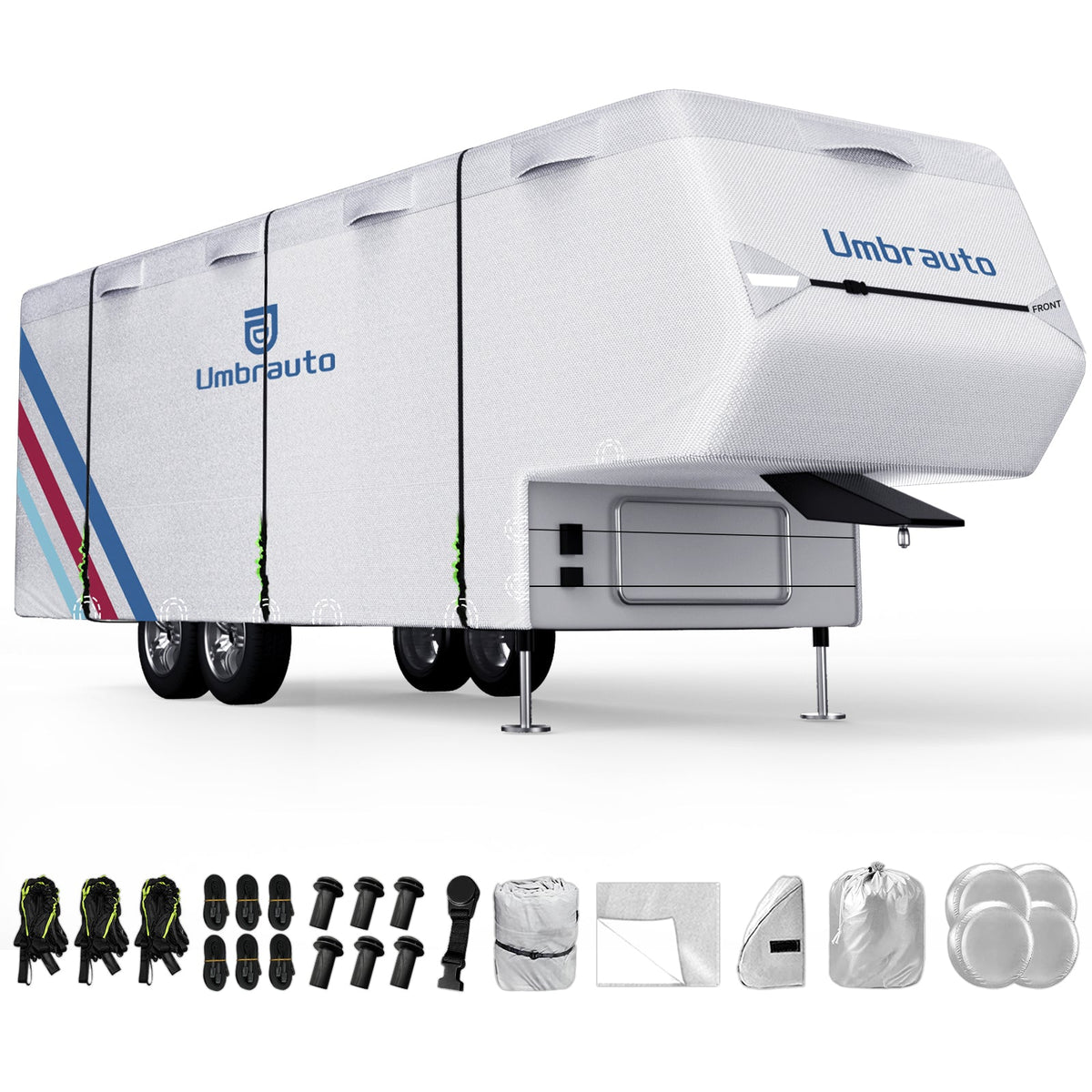 Umbrauto 5th Wheel RV Cover Upgraded 300D Waterproof Breathable Camper Covers