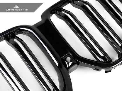 AutoTecknic Dual-Slats Gloss Black Front Grille - BMW G06 X6 LCI