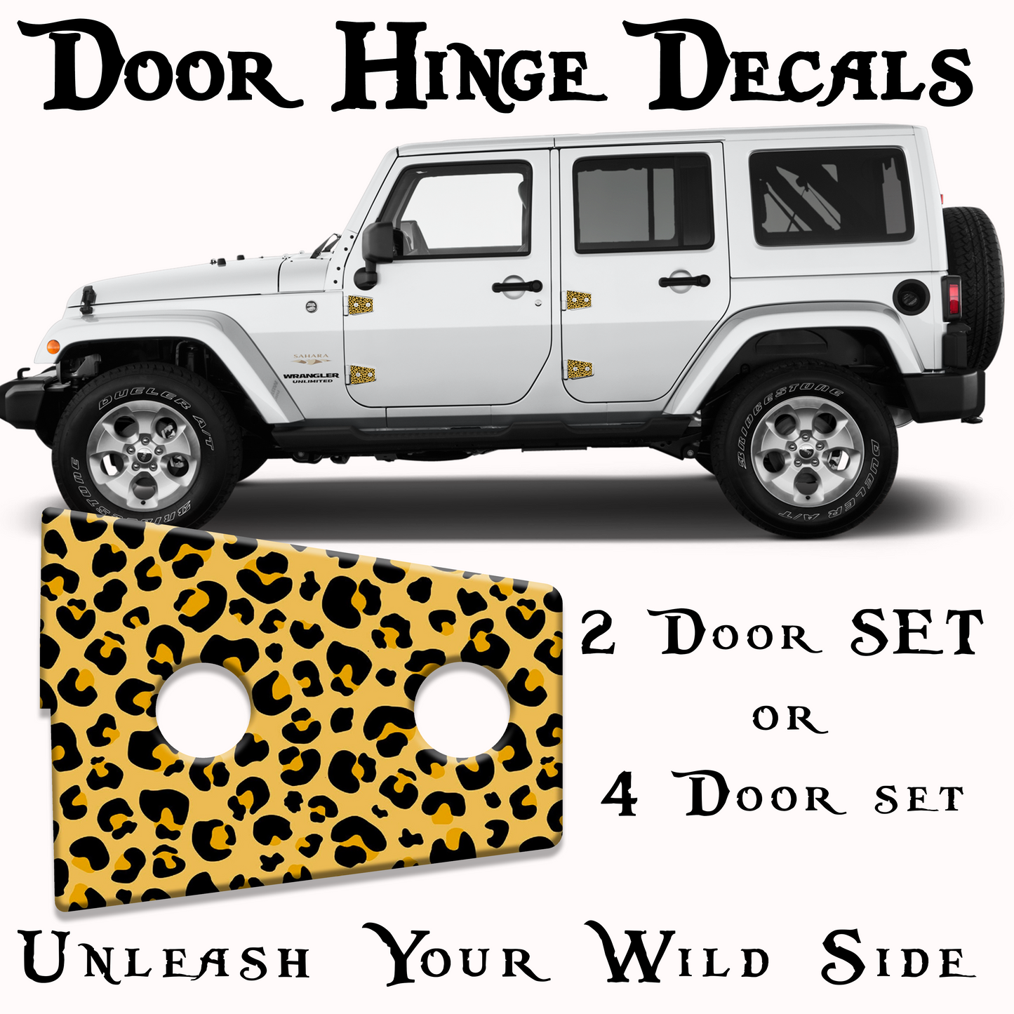 Leopard prints Door hinge decals 8