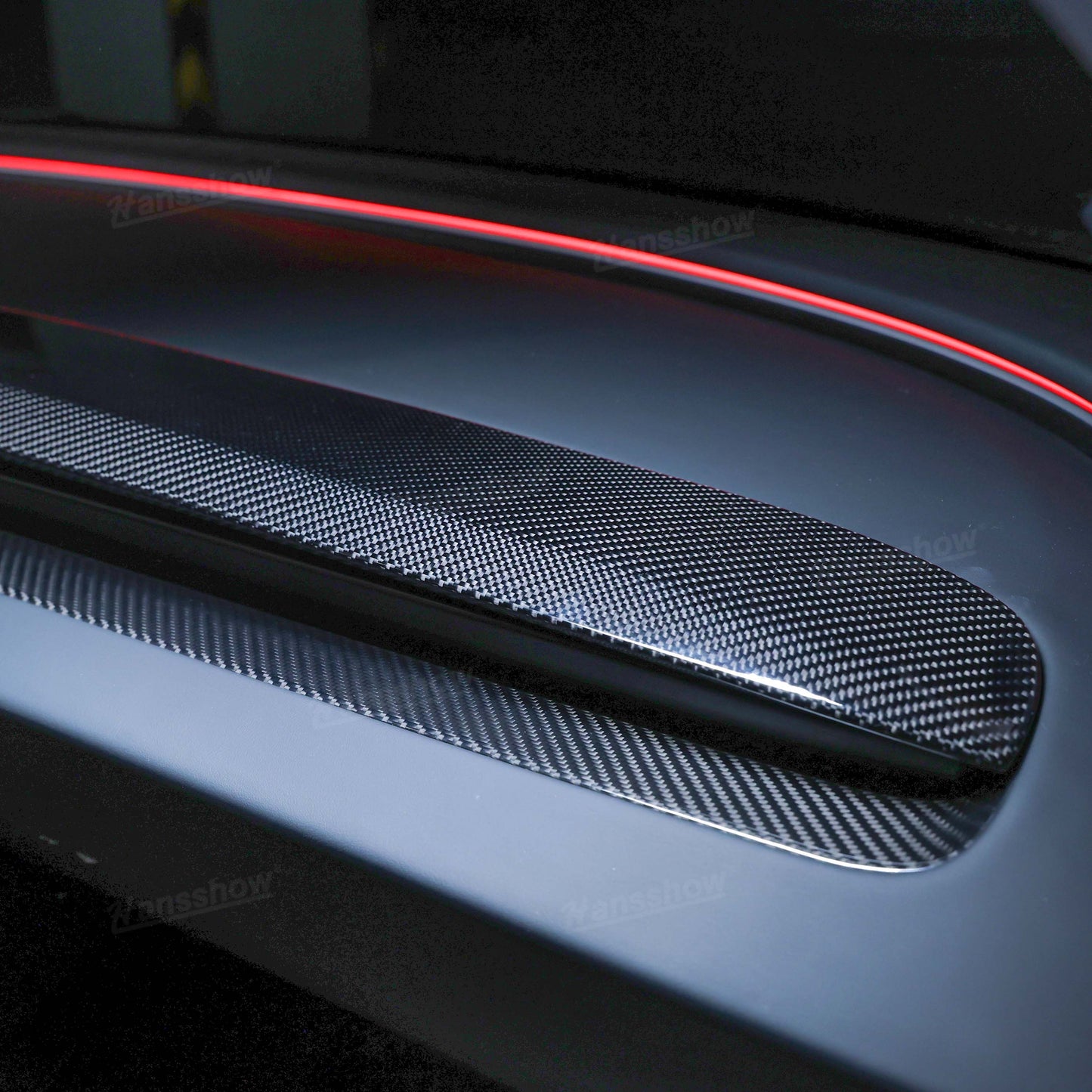 Tesla Dashboard Panel Trim Replacement In Real Carbon Fiber for Model 3 Highland & Y Juniper