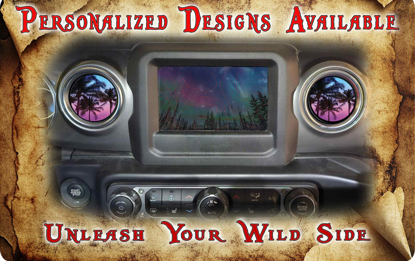 Steering wheel decal Palm trees 202