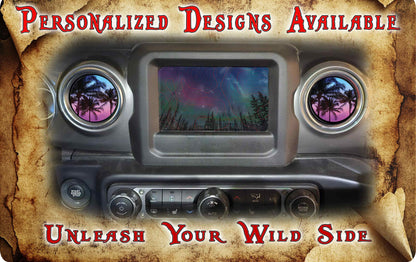 Steering wheel decal Palm trees 202