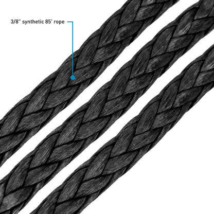 Borne Off-Road 10K Winch - Black Synthetic Rope BNWN-10-SBK