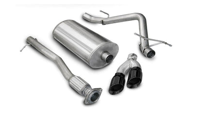 Corsa 10-10 GMC Sierra Denali 6.2L V8 3in Cat-Back Single Side w Twin 4in Black Pro-Series Tips 14518BLK
