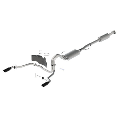 Ford Racing 21-24 F-150 Touring Rear Exit Exhaust - Black Tips M-5200-FTBR