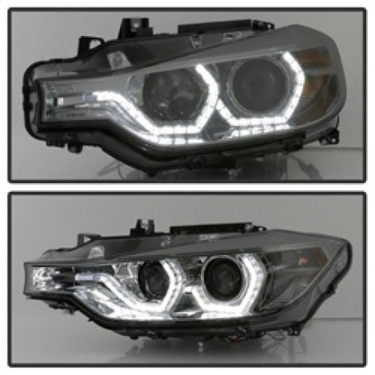 Spyder 12-14 BMW F30 3 Series 4DR Projector Headlights - LED DRL - Smoke (PRO-YD-BMWF3012-DRL-SM) 5084361