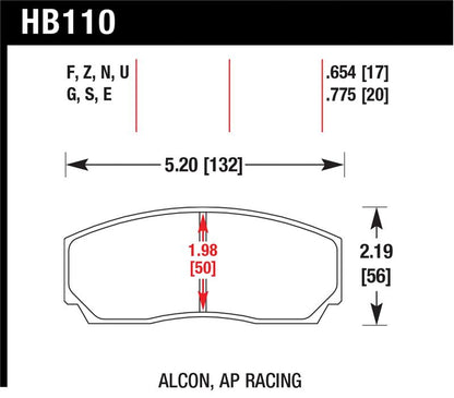 Hawk AP CP5200 Caliper Performance Ceramic Street Brake Pads