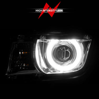 Anzo 2010-2013 Chevrolet Camaro Projector Headlights w/ Halo Chrome (CCFL)