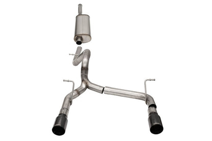 Corsa 18-21 Jeep Wrangler JLU 3.6L 2.75in Sport Cat-Back Exhaust w/ 4in Black Tips 21124BLK