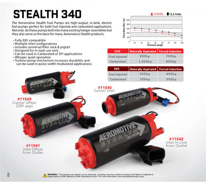 Aeromotive 340 Fuel Pump GM Center Inlet