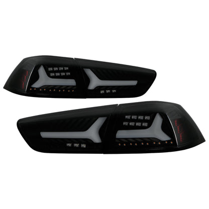 Spyder Mitsubishi Lancer/Evolution X 08-14 V2 LED Tail Lights - Black Smoke ALT-YD-ML08V2-SEQ-BSM 5088147
