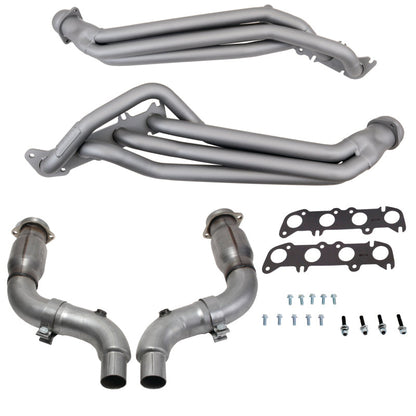 BBK 15-23 Ford Mustang GT 1-3/4 Long Tube Headers w/High Flow Catted X-Pipe (Ti Ceramic) 16334