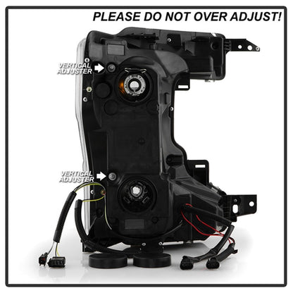 SPYDER Signature 20-22 Ford F250/F350 (Halogen) Proj. Headlights - Black (PRO-YD-FS20HALSI-SEQ-BK) 5088628