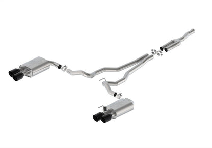 Ford Racing 2024 Mustang 2.3L Touring Non-Active Cat-Back Exhaust w/GT Valance - Black Tip M-5200-M2TBV
