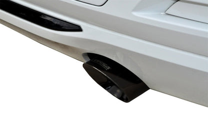 Corsa 12-14 BMW 335i Sedan RWD F30 3in Black Touring Dual Rear Single 3.5in Tip Cat-Back Exhaust 14937BLK