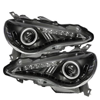 Spyder Scion FRS 12-14 Projector Headlights DRL LED Black PRO-YD-SFRS12-BK 5075413