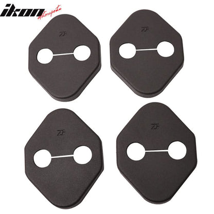 Honda Toyota Black Door Latch Striker Catch Bracket Cover Cap 4 PC PP
