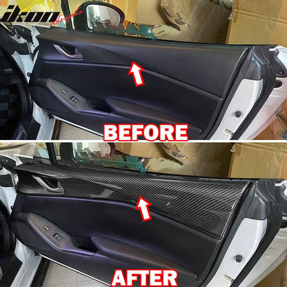 2016-2025 Mazda MX-5 Miata Carbon Fiber 4PCS Interior Door Panel Trim