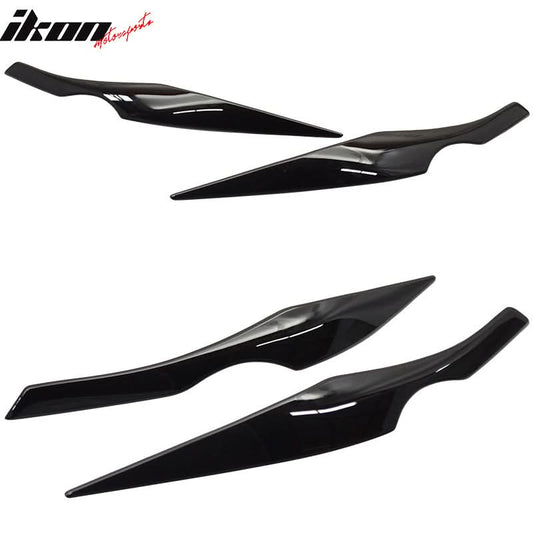 2006-2011 BMW E90 3-Series Sedan Painted #475 Black Headlight Eyelid