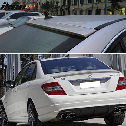 Fits 08-14 Benz W204 Trunk & OE Roof Wing #650 Cirrus White