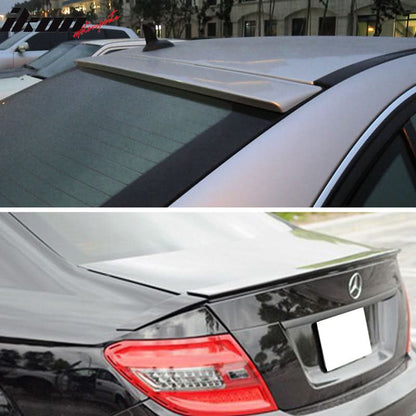 Fits 08-14 W204 B Type Trunk & OE Roof Wing #197 Obsidian Black