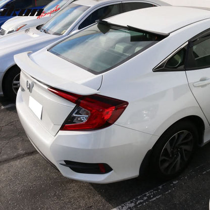 2016-2021 Honda Civic Sedan V Style Roof Spoiler Wing ABS