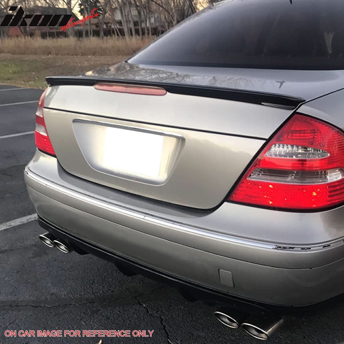 Fits 03-05 W211 Trunk Spoiler & L Type Roof Wing #040 Black