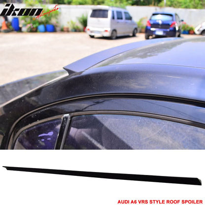 2012-2018 Audi A6 C7 VRS Style Unpainted Black Roof Spoiler PUF