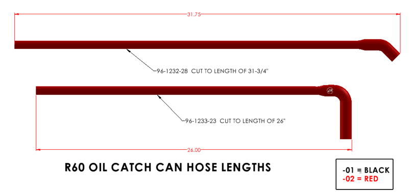 R60 Countryman Silicone Oil Catch Can Hose Kit-M7 Speed Oil Catch Can V3-BLACK-90-1105-01