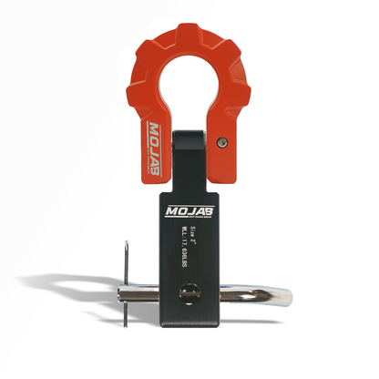 2'' Aluminum Hitch Receiver with Aluminum D-Shackle 9T-Ceramic coated