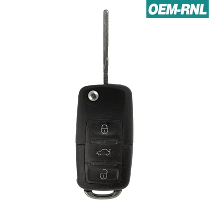 Volkswagen 2002-2011 OEM 4 Button Flip Key Remote NBG92596263 / 1J0 959 753 DC