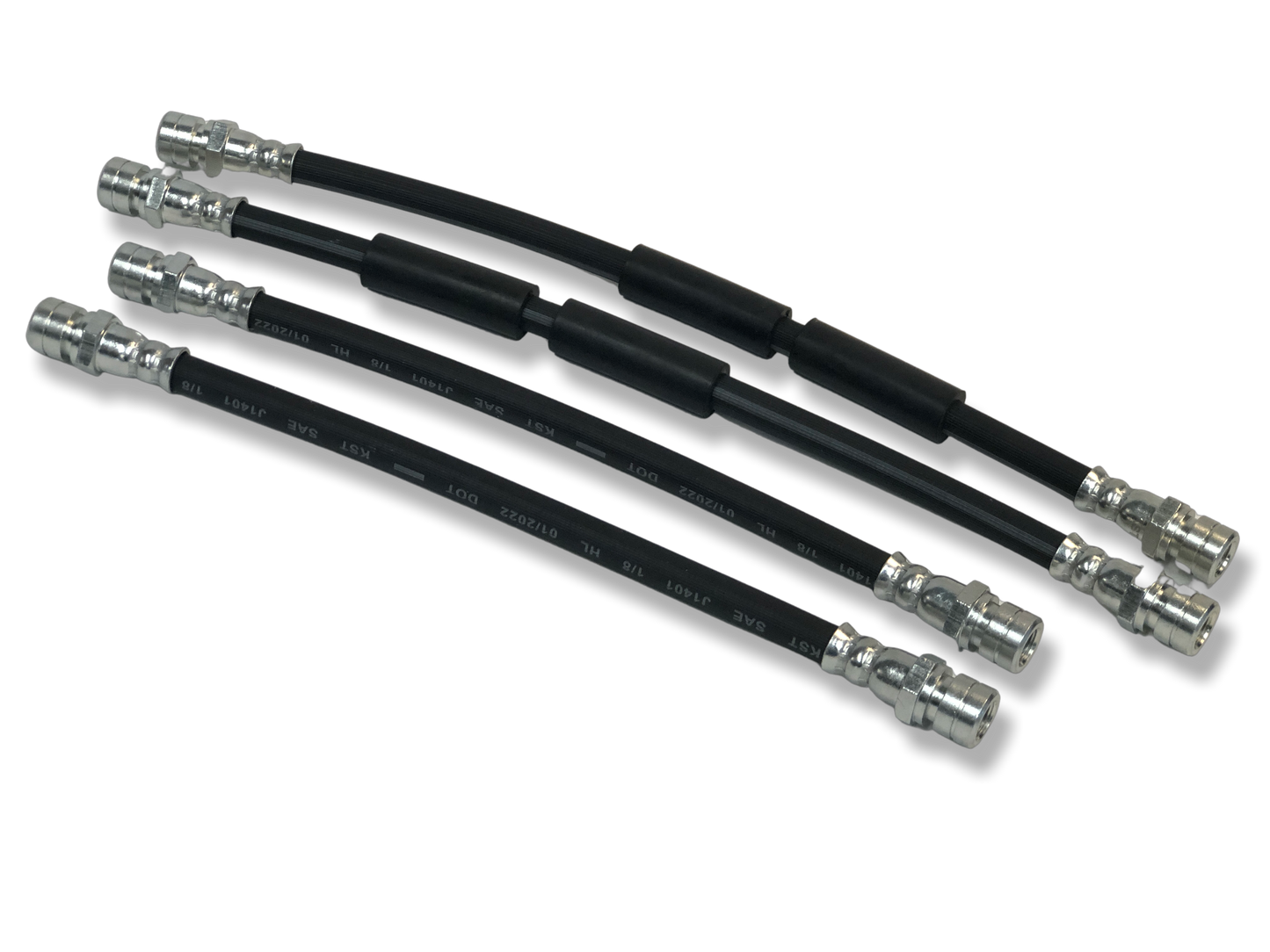 PMB Performance DirectFit Rubber Brake Lines - Set of 4 - 1973-76 Porsche 914-4