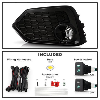 Spyder 16-17 Honda Civic Hatchback (Hatch Only) OEM LED Fog Light w/Switch - Clear (FL-HC2017-LED-C) 9043338