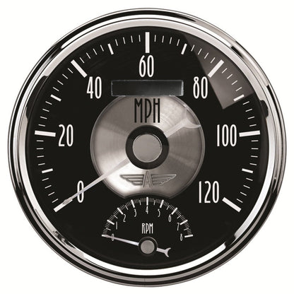 AutoMeter Prestige Series Black Diamond 5in Gauge Tachometer/Speedometer Combo (120mph 8k RPM) 2091