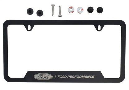 Ford Racing Stainless Steel Ford Performance License Plate Frame - Black M-1828-SS304BK