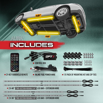 AURA LED Lighting Kit Bundle - Grille + Underglow + Photon RGB- Remote Control