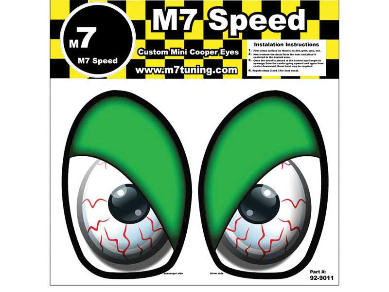 M7 Eye Decal Set (R50-R53)-Bloodshot | Green Lids