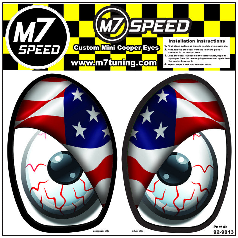 M7 Eye Decal Set (R50-R53)-American Flag | Color