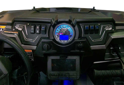 2pc XP1000 6 Switch Dash Panel w/ Switches Black
