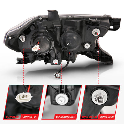 Anzo Toyota Tacoma '16-18 Projector Plank Style Switchback H.L Black Amber